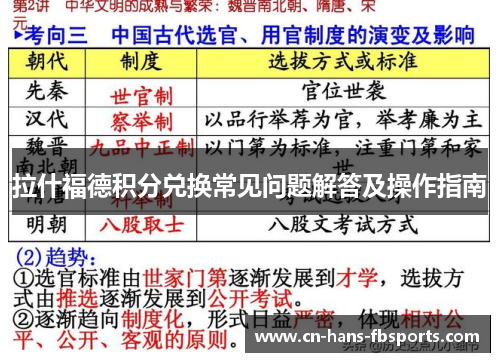 拉什福德积分兑换常见问题解答及操作指南