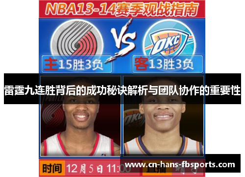 雷霆九连胜背后的成功秘诀解析与团队协作的重要性